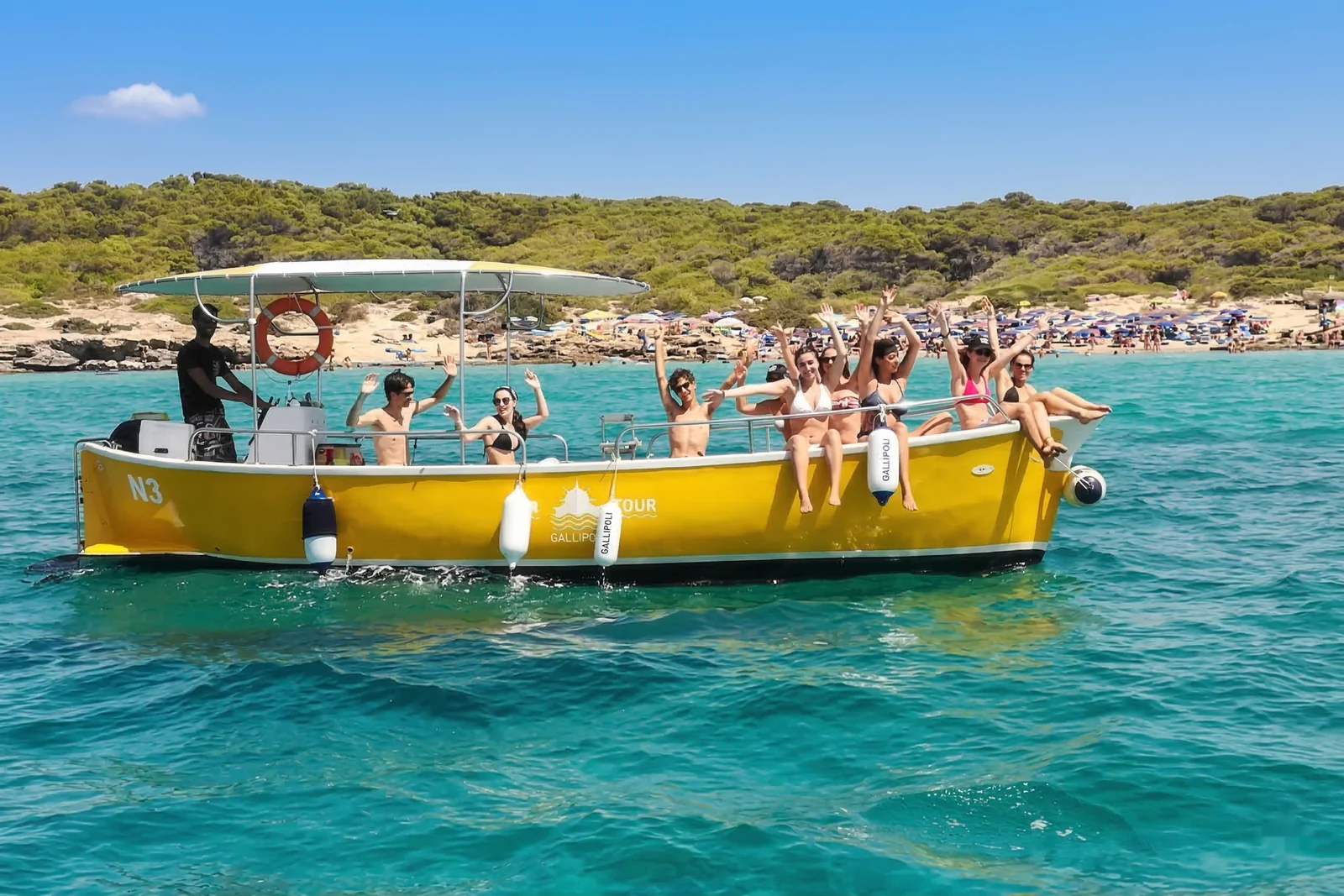 Tour esclusivo barca privata Gallipoli Salento skipper dedicato